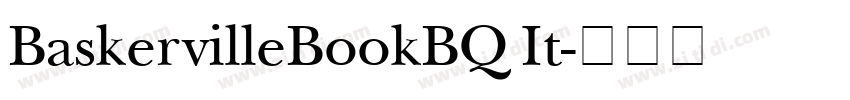 BaskervilleBookBQ It字体转换